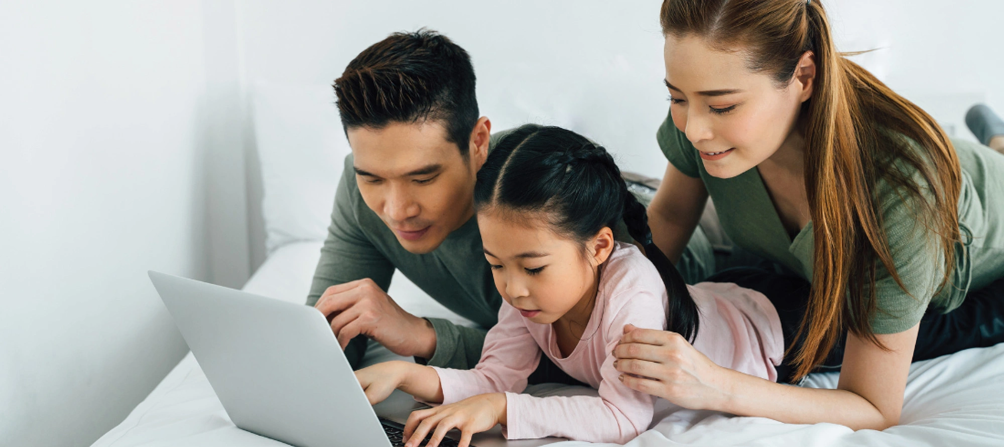 family attending a personal virtual information session
